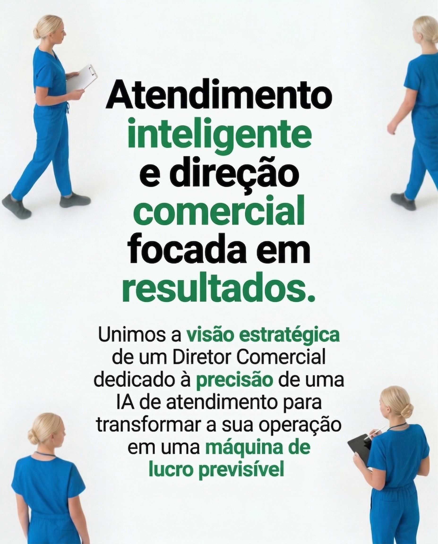 Atendimento inteligente e direção comercial focada em resultados